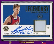 2017 Panini Encased Legendary Swatch Signature GOLD #SBL Shawn Bradley AUTO /10