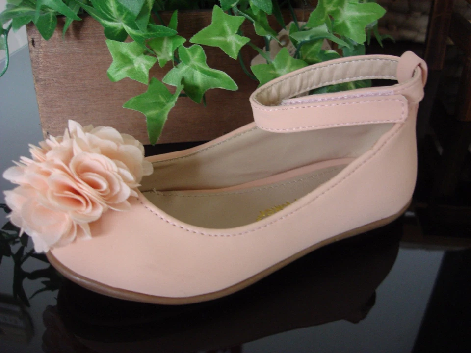 Zapatos de vestir cómodos de fiesta con flores para niñas de chifón floral para niños pequeños Foto 1 de 1