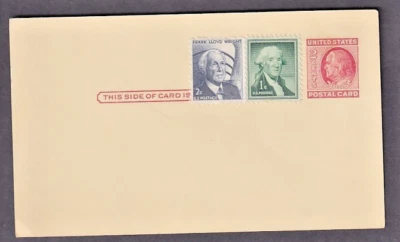 MINT US #UX38 POSTAL CARD + US #1031WASHINGTON  & #1280 WRIGHT UNUSED - Image 1 of 2