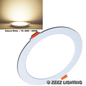 15W 7-Inch Round Natural White Dimmable Ultra-Thin LED Recessed Ceiling Light - Picture 1 of 12