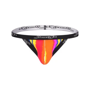 Strapless Men's Thong Low Rise Ice Silk Buttocks Gay Sexy Men's Underwear - Picture 1 of 21