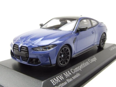 BMW M4 COMPETITION COUPE 2020 PORTIMAO BLUE METAL MINICHAMPS 410020125 1:43 - Photo 1/4