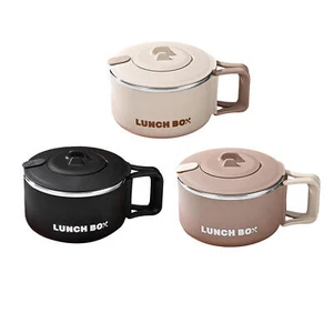 1200ml Ramen Bowl Cooker Soup Mug Portable Noodle Cooker Bowl Stainless Steel - Picture 1 of 15