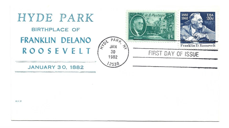 1950 Franklin D Roosevelt RKR blue FDC - Image 1 of 1