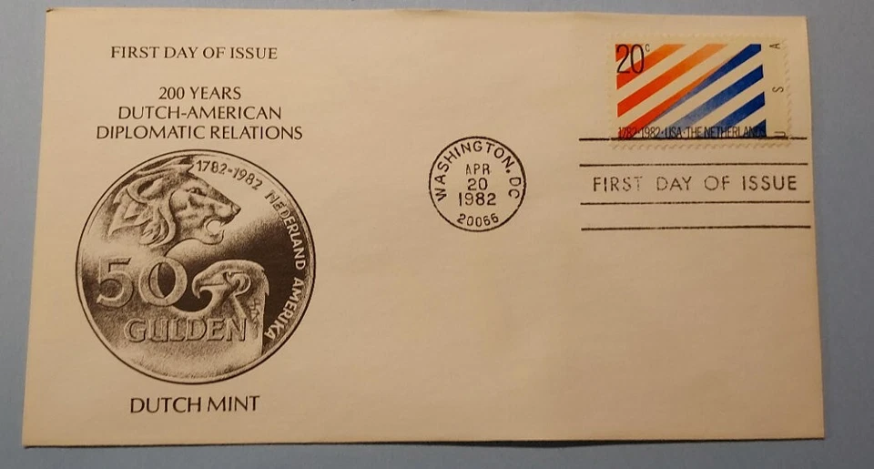 First Day Cover: 200 Years Dutch-American Diplomatic Relations - Image 1 of 1