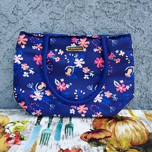 Bolso de mango superior floral azul - Imagen 1 de 3