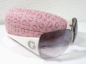 Guess Sunglasses Womens Rimless White Gray with Case GU6489F
