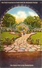 Fountain Of Youth Patio St Augustine Florida Scenic Pathway DB Postcard