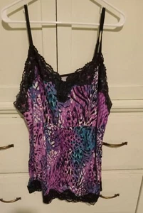 Lane Bryant Cami Tank Top Women Animal Print Lace Size 26/28 - Picture 1 of 9
