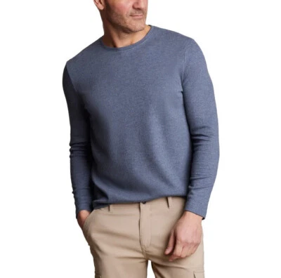 Camisa English Laundry Hombre Manga Larga Cuello Redondo, Cómoda Elastizada, Talla M, Azul. Foto 1 de 4