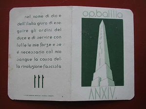 ORIGINAL FASCIST CARD TESSERA PNF OPERA NAZIONALE BALILLA ONB 1936 VERCELLI - Picture 1 of 1