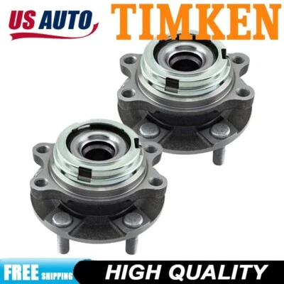 Pair Timken Front Wheel Bearing Hub For Infiniti G35 G37 M45 M56 2003-2008 FX35 - Image 1 of 4