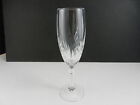 Contemporary Champagne Flute Notch Stem Vertical Cuts Clear Crystal 7 3/4" T