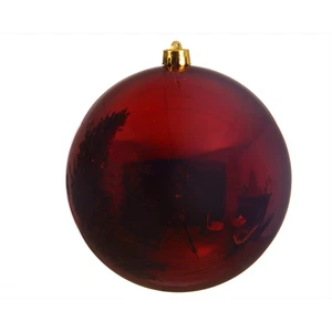Kugel XXL dunkelrot glänzend, bruchfest - Weihnachtkugel, Christbaumkugel 14 cm - Bild 1 von 4