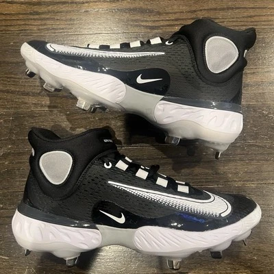 Nike Alpha Huarache Elite 4 Mid 'Negro Gris Humo Oscuro' DJ6520-011 Talla 9 Foto 1 de 4