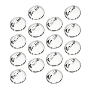 100Pcs Brooch Accessories Round Plate Clips for Jewelry Crafting - Picture 1 of 6