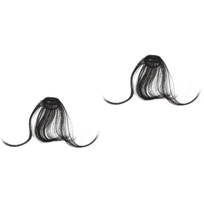  2 Count Clip in Extensions Echthaar Fake Bangs Haarschmuck Für Mädchen - Bild 1 von 4