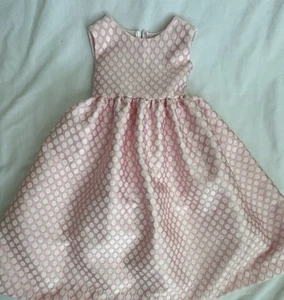 Maggie Breen Girls Pink Polka Dot Sleeveless Party Pageant Dress Size 5 EUC - Picture 1 of 6