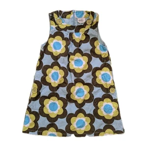 MINI BODEN Pulloverkleid grün Cord Blumen 5-6 Jahre Freizeit Schule Retro Mod - Bild 1 von 12