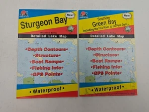 Angeln Hot Spots See Karten Wisconsin Serie Sturgeon Bay und Southern Green Bay - Bild 1 von 6