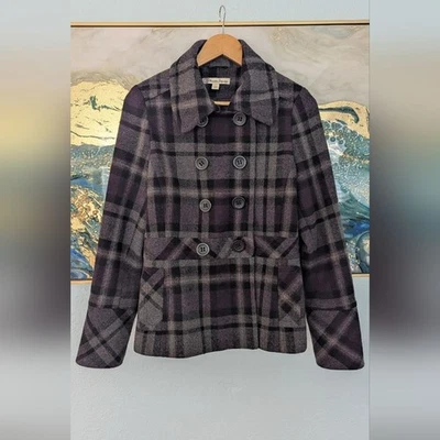American Rag Wool Plaid Double-Breasted  Women's Jacket Size M - Image 1 of 4