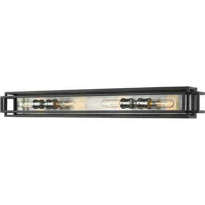 Z-Lite 454-4V-BK-BN Titania Bathroom Vanity Light Black and Brushed Nickel - Image 1 of 4