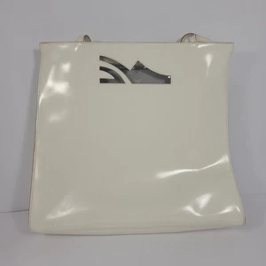 Salvatore Ferragamo weiß Leder Tasche Designer Luxus Handtasche Japan seltene Farbe  - Bild 1 von 9