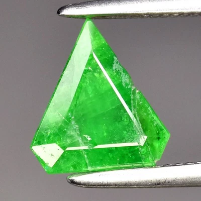 💎 1.29ct 7.5x6.7mm Pentagon Natural Green Grossular Garnet - Africa Gemstone - Image 1 of 4