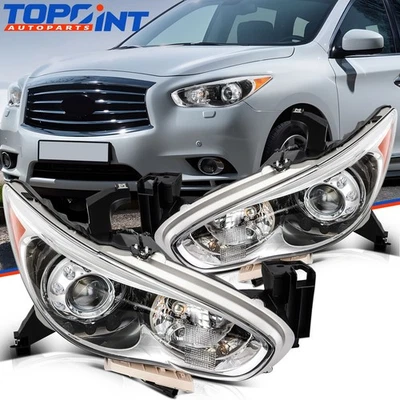 Pair For 2014-2015 INFINITI QX60 Headlight Assembly W/HID/Xenon 2.5L 3.5L - Изображение 1 из 4