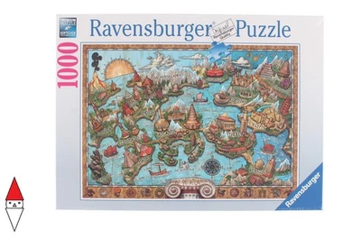 PUZZLE OGGETTI RAVENSBURGER CARTE GEOGRAFICHE IL MISTERO DI ATLANTIDE 1000 PZ - Immagine 1 di 3