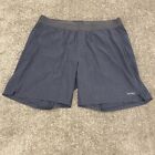 Skora Mens Shorts Large Blue Lined Activewear Stretch Qwick-Dry
