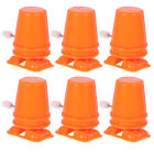  6 Pcs Walking Movement Miniature Traffic Cones Cake Decorate