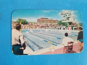 VTG UNUSED POSTCARD.THE OLYMPIC SWIMMING POOL OF THE NAT.UNIVERSITY,MEXICO. - Picture 1 of 2