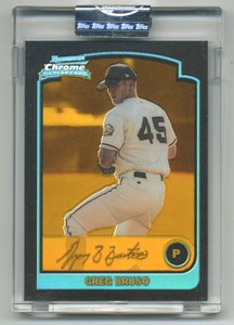 2003 Bowman Chrome Gold Refractors #186 Greg Bruso/170 