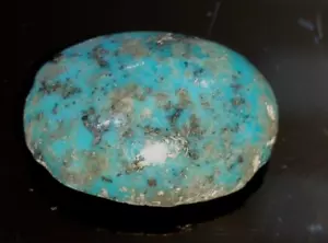 25,90 Ct 100% Naturale Irani Turchese Ovale Liscio Cabochon Pietra Preziosa Sciolta IF-25 - Foto 1 di 3