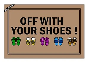 Funny Doormat Off with Your Shoes Welcome Mats for Front Door Mat Welcome Mat... - Picture 1 of 5