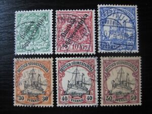 AFRIQUE DU SUD-OUEST COLONIE ALLEMANDE collection de timbres d'occasion précieux avec Kaiser Yachts !