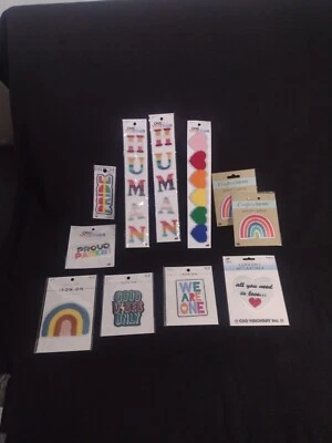 IRON-ON PATCH embroidered COLORFUL LGBTQ+ GAY PRIDE RIGHTS CRAFTS EMBLEM LOT!!! - Image 1 of 4