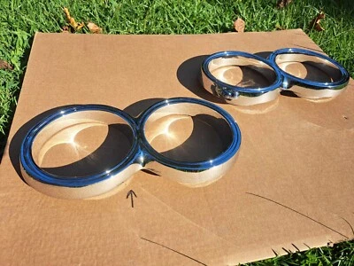 1963 Chrysler 300 and New Yorker Headlamp Bezel Set! - CHROME PLATED! - Image 1 of 4