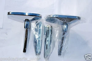 FOR Universal Fender View Mirrors Vintage Classic Car Side Wing Mirrors Square - Picture 1 of 8