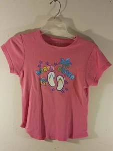 The Original Arizona Jean Company Girls Short Sleeve Shirt Pink Beach Cutie Smal - Picture 1 of 6