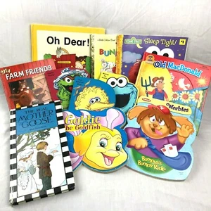 Books Infant Toddler Children Kids Lot of 11 Sesame Street Mother Goose Farm - Picture 1 of 7
