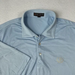 Peter Millar Polo Herren XXL Babyblau Sommer Komfort Golf Poloshirt LOGO - Bild 1 von 7
