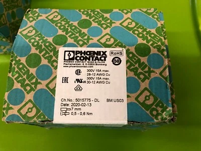 Phoenix Contact 1778027 MSTB 2 5/ 6-STF-5 08 Pluggable Terminal Blocks 50-PCS - Image 1 of 3