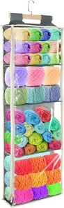 Clear Hanging Yarn Storage with 4 Large Pockets,Clear Knitting Organizer Storage - Picture 1 of 7