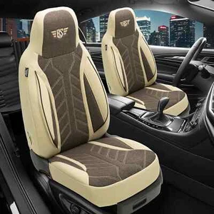 Fundas de asiento Pilot adecuadas para Dodge Nitro (beige-marrón) | Asientos delanteros HERM211 - Imagen 1 de 11