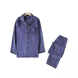 Pajama set Luxury 100% Real Mulberry silk Tracksuit men's pajamas Pajama pants - Picture 1 of 23