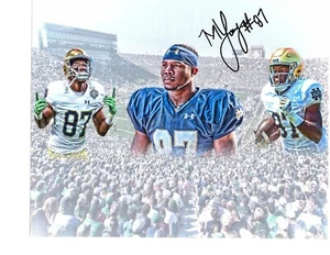 Michael Young Notre Dame Irish handsigniertes handsigniertes 8x10 Fußball Foto ND b - Bild 1 von 1