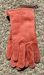 Guanti vintage vera pelle donna M/L rosa donna axxents scamosciati outdoor - Foto 1 di 8