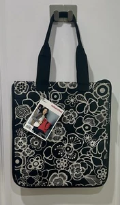 reisenthel Large Expandable 'Shopper e3' Tote Bag Black & White Floral, NWT - Picture 1 of 11
